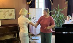 Svinīgā pieņemšana pie direktores Ritas Poles