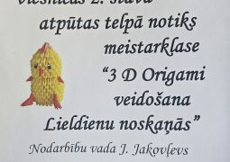 3D Origami veidošana Lieldienu noskaņās